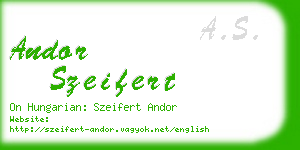 andor szeifert business card